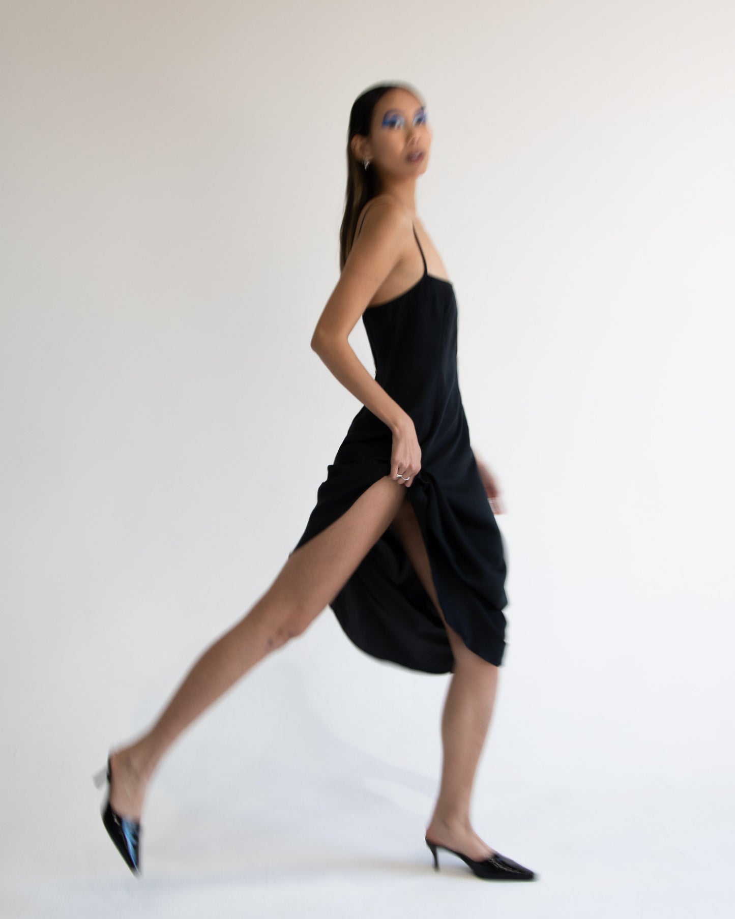 Anthoula Slip Dress - Black