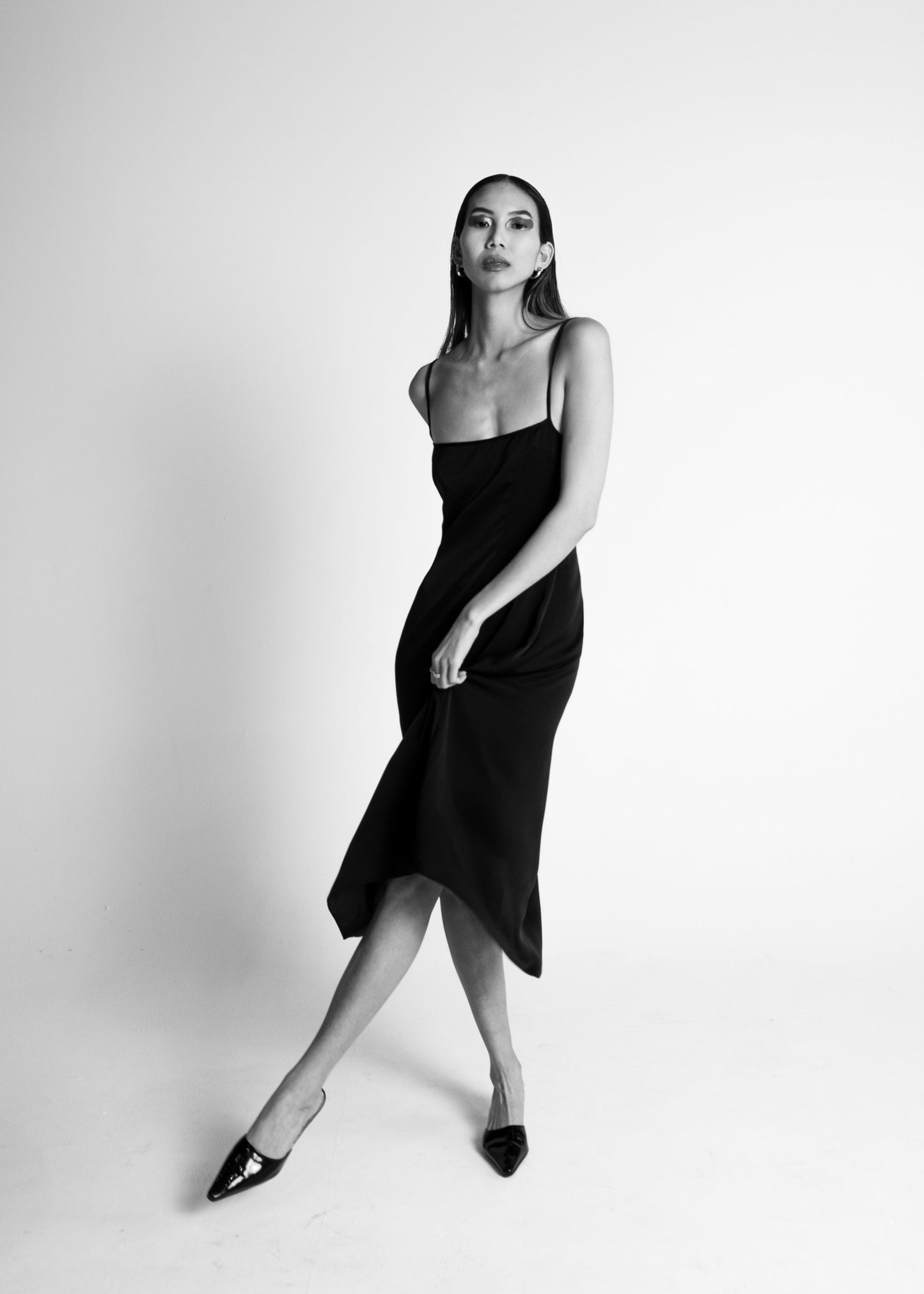 Anthoula Slip Dress - Black