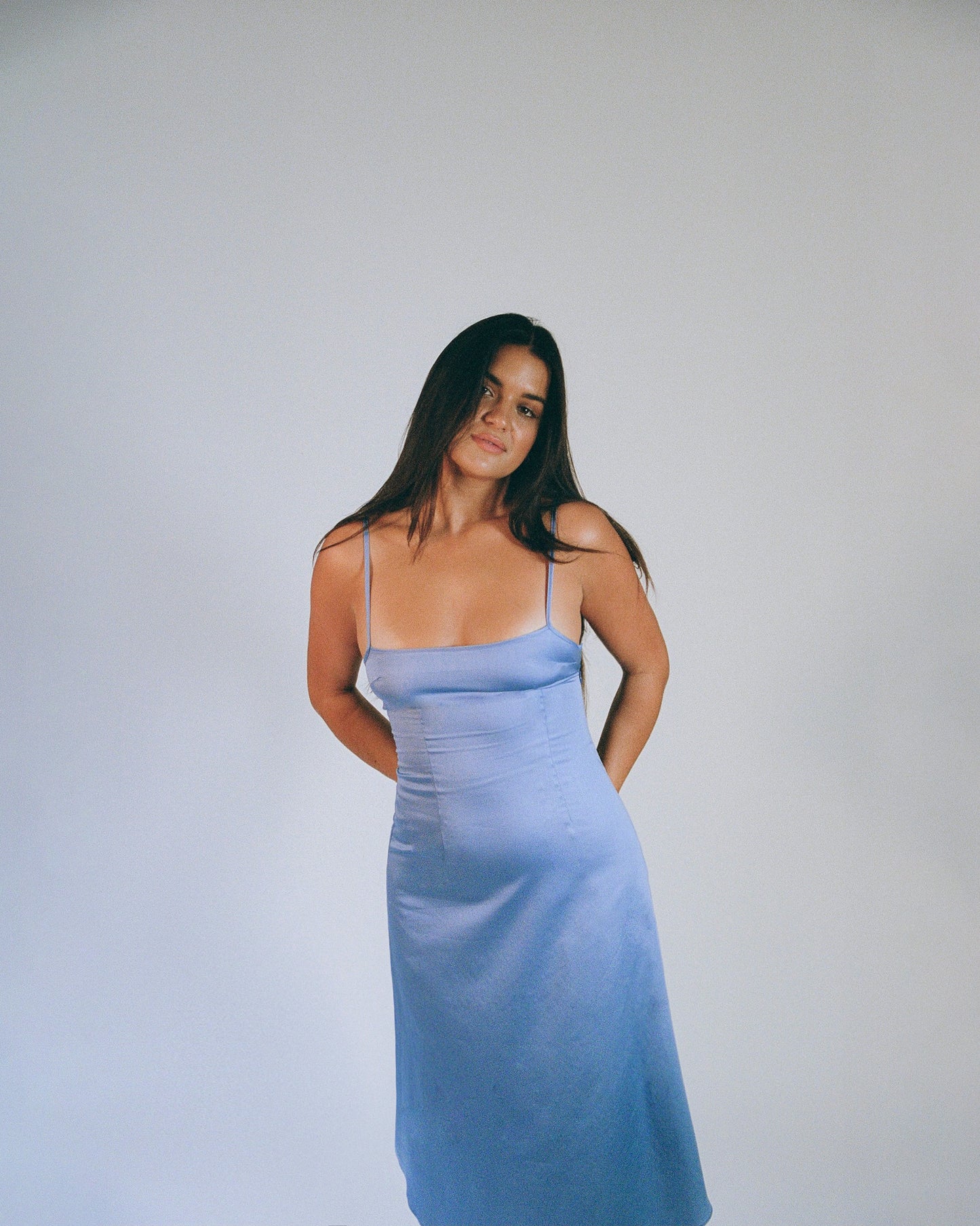 Anthoula Slip Dress - Sky