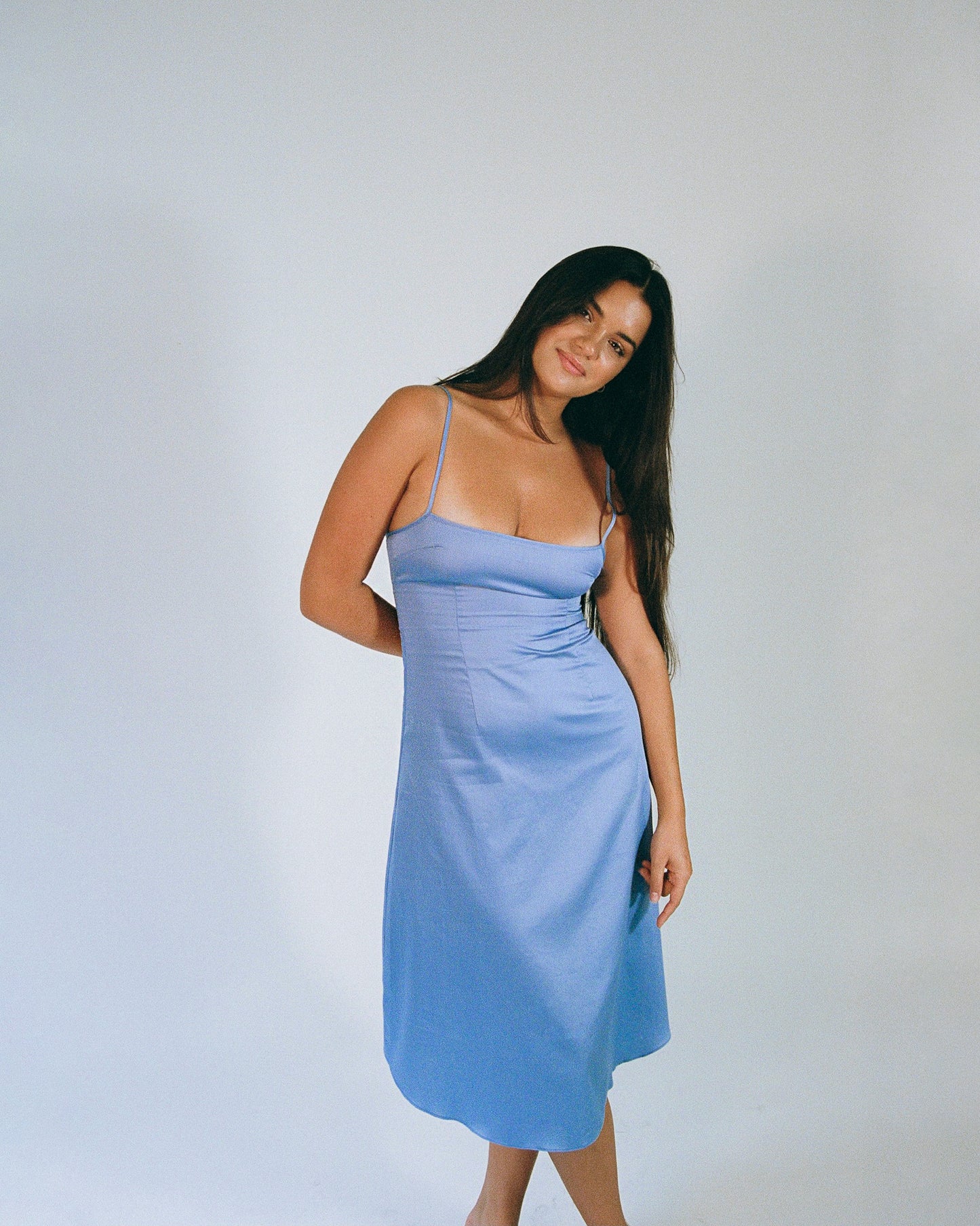 Anthoula Slip Dress - Sky