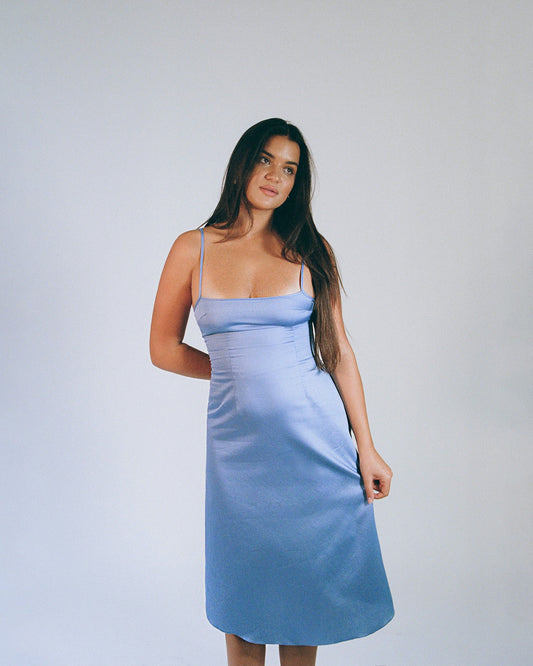 Anthoula Slip Dress - Sky