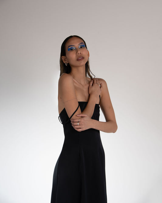 Anthoula Slip Dress - Black